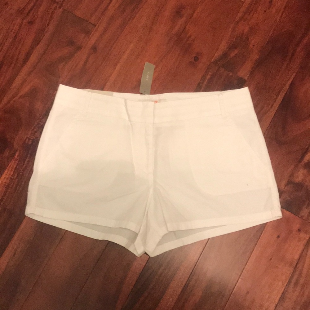 White chino shorts
